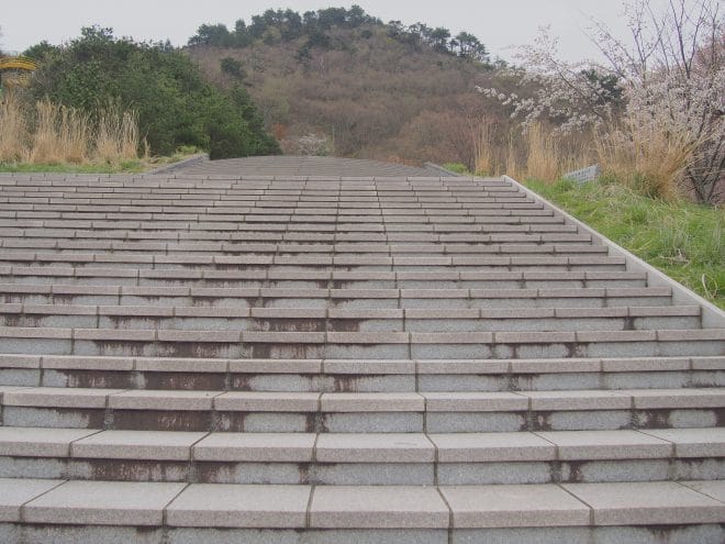 翠波高原巨大スライダー階段