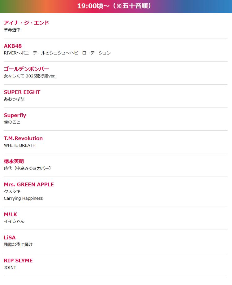 ミュージックステーション SUPER LIVE 2025