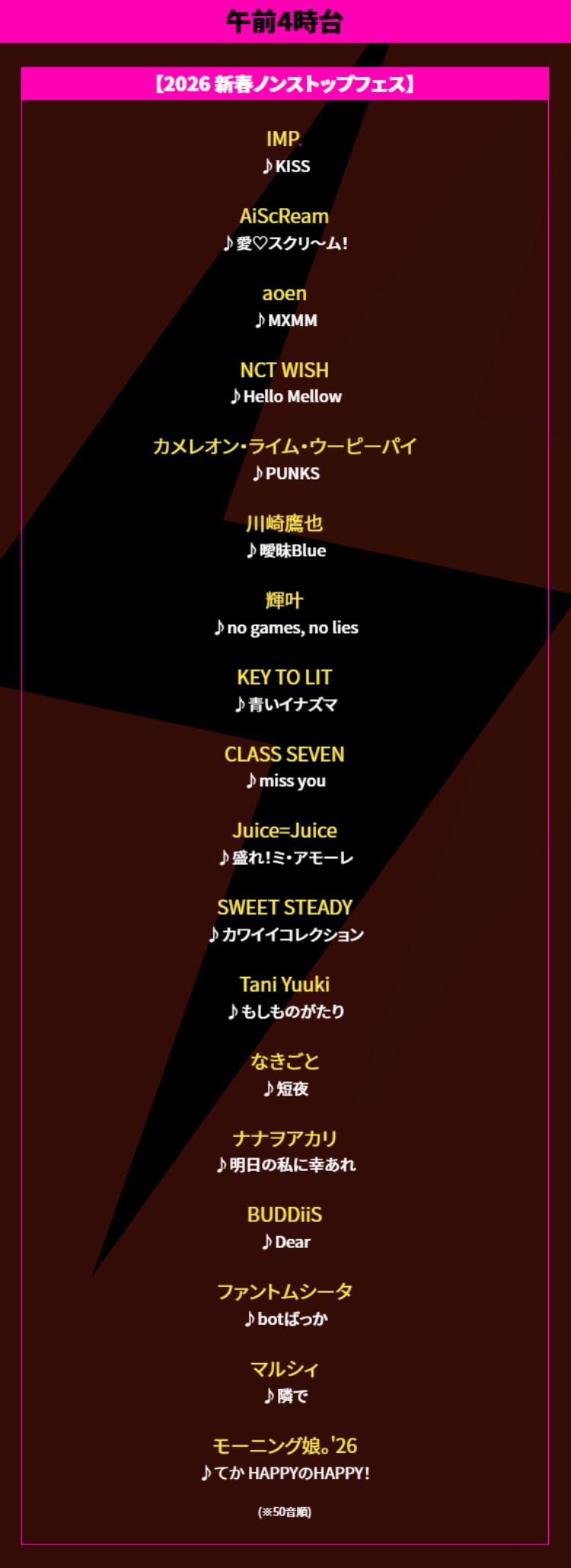 CDTV ライブ！ライブ！年越しカウントダウンFes.2025→2026