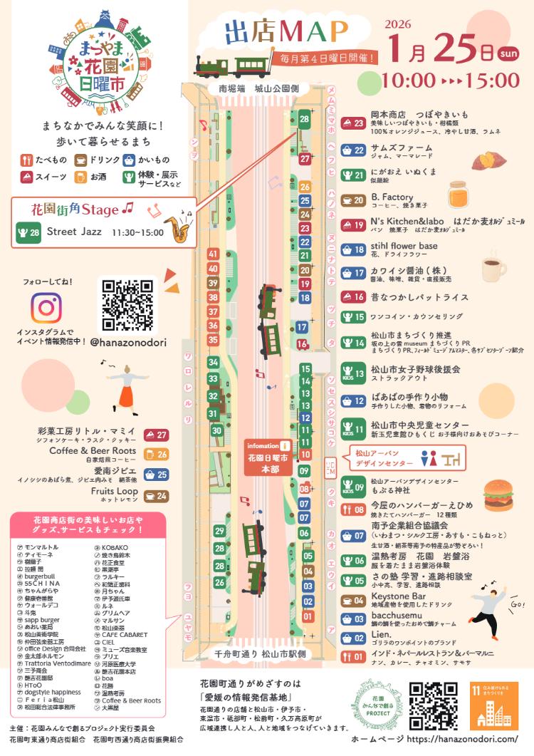 まつやま花園日曜市1/25