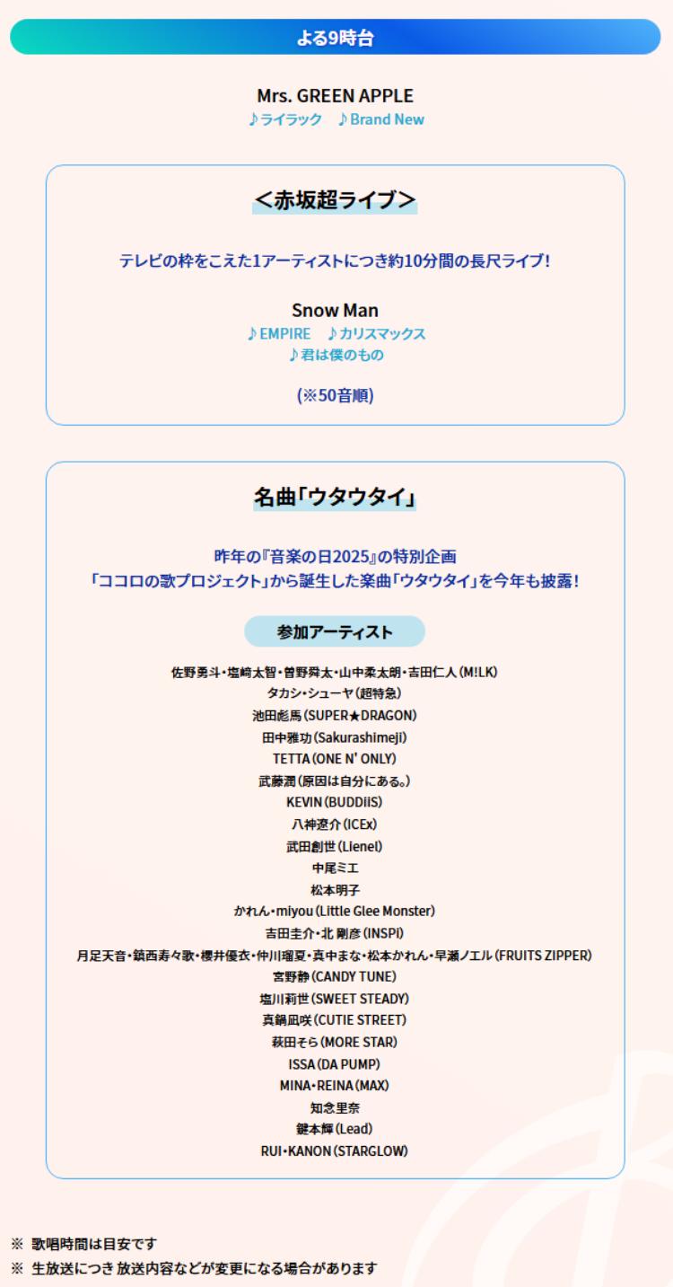 音楽の日2026