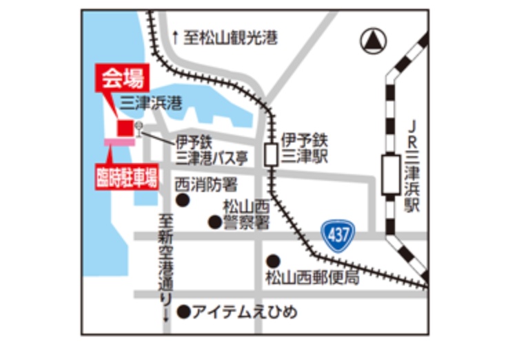 三津の朝市マップ